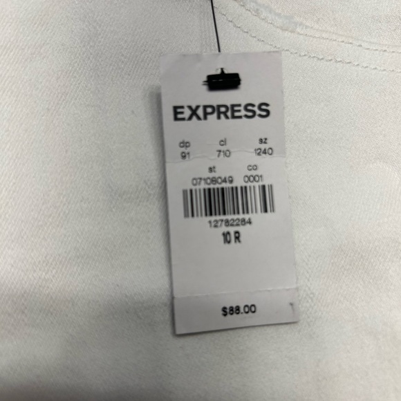 Express Ankle Legging High Rise Jean - White Size 10R - Picture 4 of 5